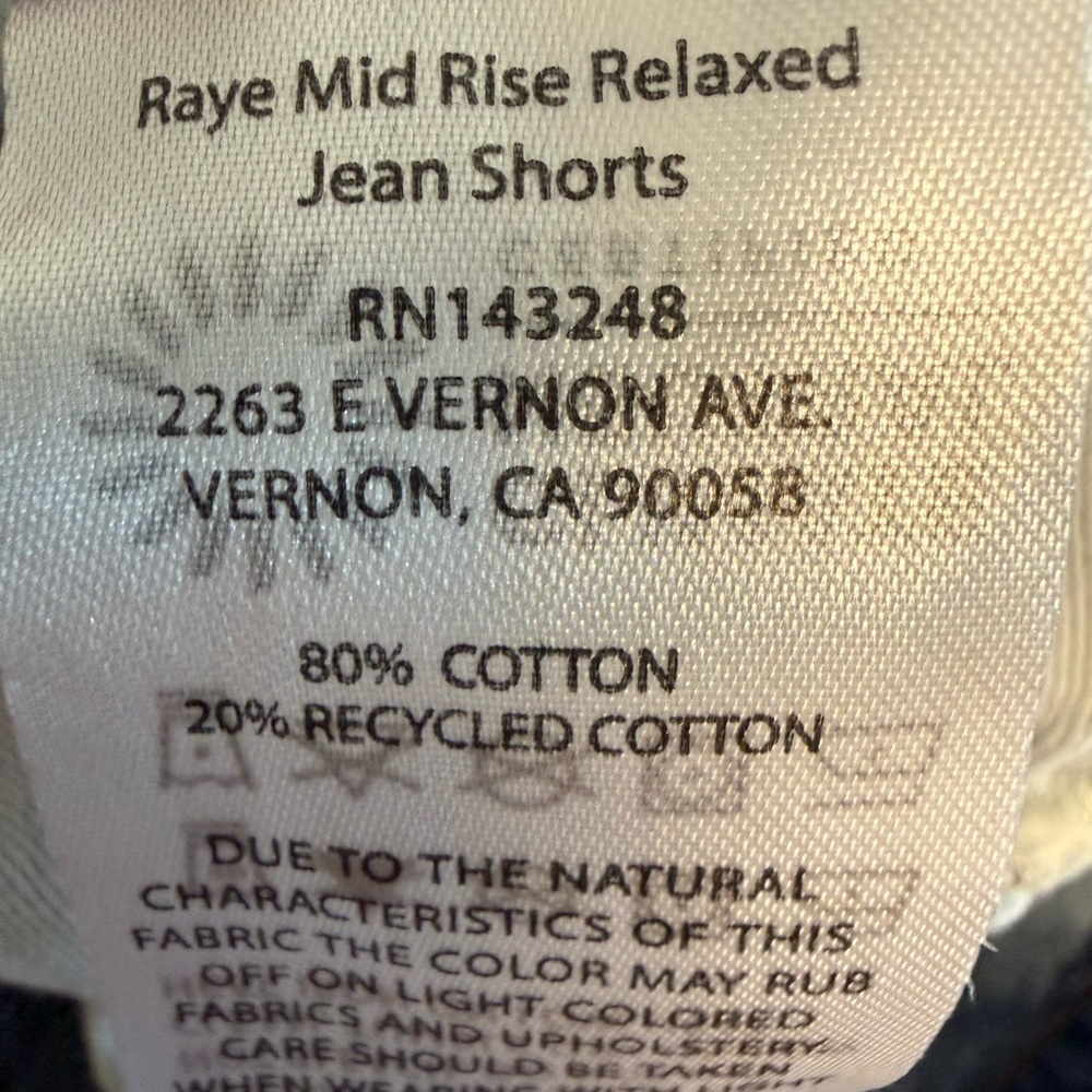 Reformation Jeans raye mid rise relaxed Denim Shorts in Denver wash size 28 - Picture 2 of 5